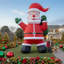 Père Noël gonflable géant de 26 pi avec ventilateur et sac-cadeau de Noël pour la cour de jardin