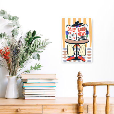 Daily Good News by Andreas Magnusson - Wrapped Canvas Print