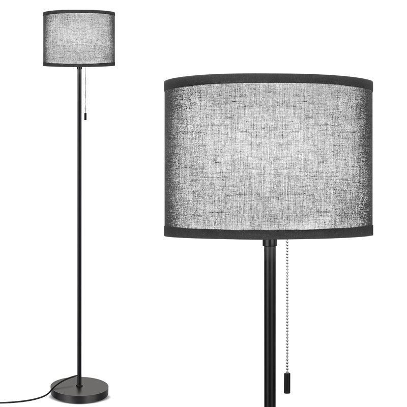 60" Floor Lamp for Living Room, Black