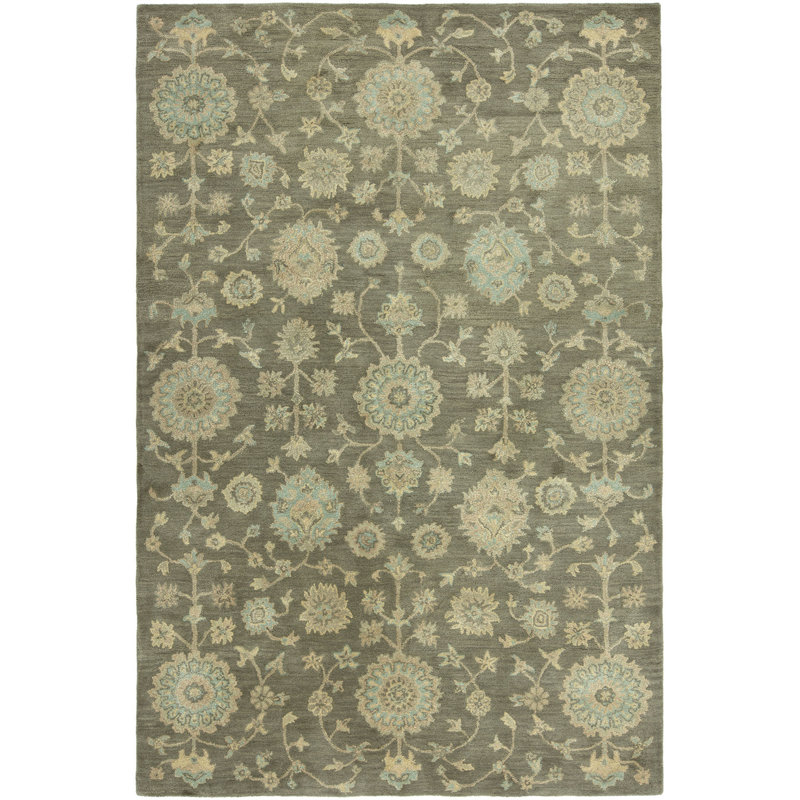 Gravette Wool Floral Indoor Rug, Runner 2'6" x 10'