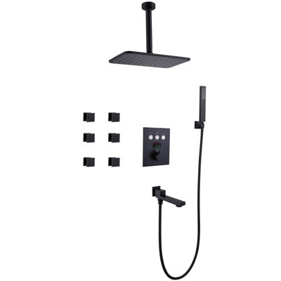 Thermostatic Complete Shower System with Rough-in Valve