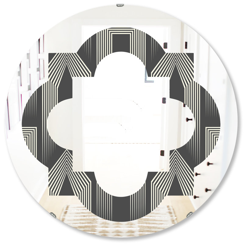 Miroir mural éclectique Quatrefoil Mimimal Design III, H 31,5 po x l po