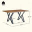 Table de salle à manger d'intérieur avec pieds en métal