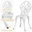 3 Piece Patio Bistro Table Set with Umbrella Hole-1735002301