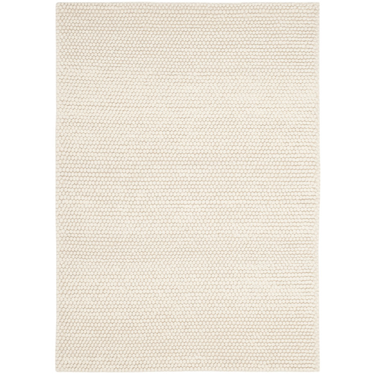 Natura Solid Color Area Rug In Ivory