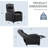 25.2" W Compact Ergonomic Massage Push-Back Recliner-1438641476