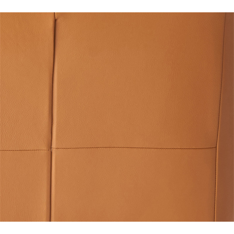 Fauteuil d'appoint en cuir fleur Zusa, Grès