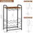 Jaydalin 8 Bottle Floor Wine Bottle & Glass Rack in Brown