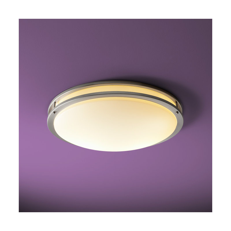 Oracle Acrylic Flush Mount, Satin Nickel