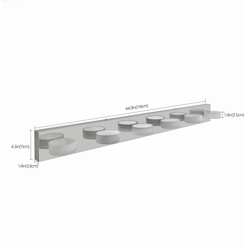 Éclairage pour meuble-lavabo moderne rotatif à 6 lumières DEL avec abat-jour en acrylique à intensité variable chrome, Chrome
