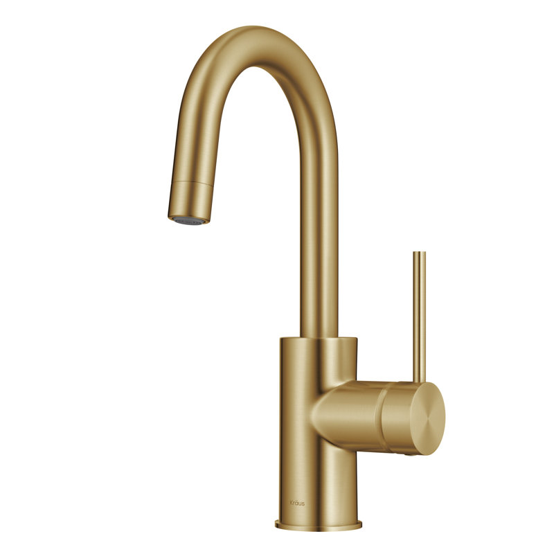 Oletto™ Single Handle Kitchen Bar Faucet, Brushed Brass