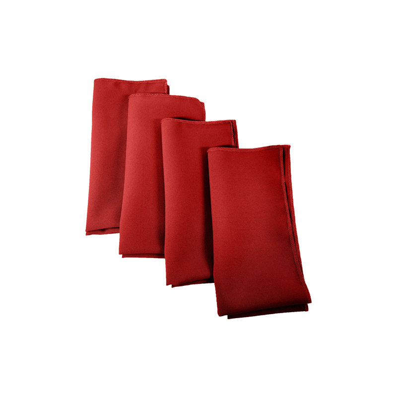 Polyester Square Napkin - Basics by Wayfair™, Red, Set of 4