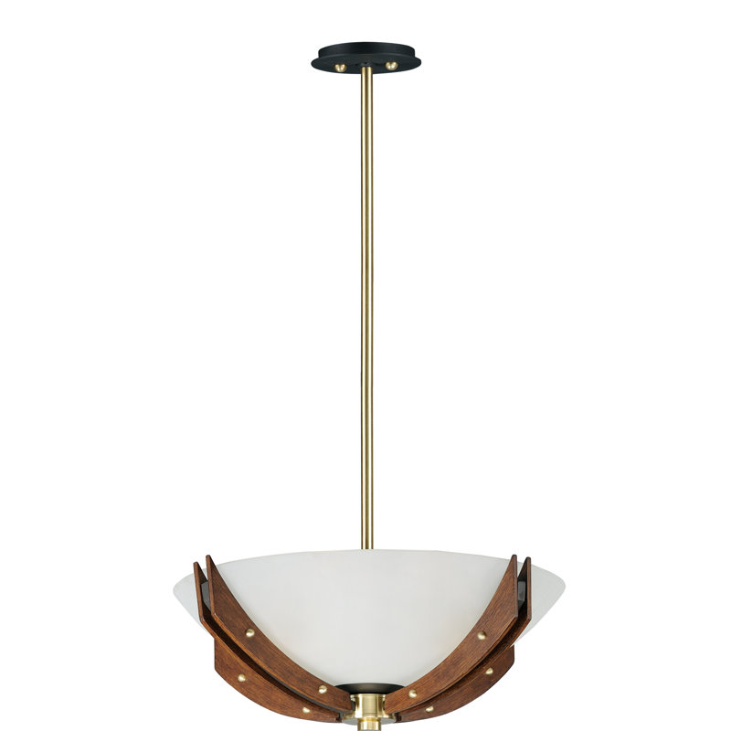 Fairgrove Glass Flush Mount, Bronze/Antique Pecan