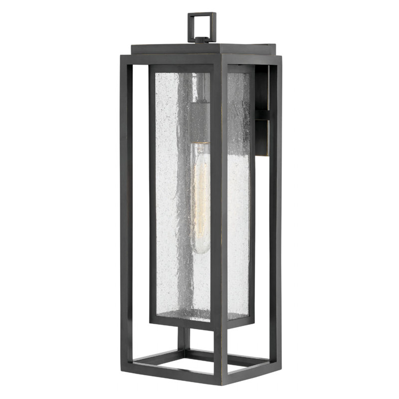 Republic Black 1 - Bulb Outdoor Wall Lantern, 20" H x 7" W x 7" D, Oil Rubbed Bronze