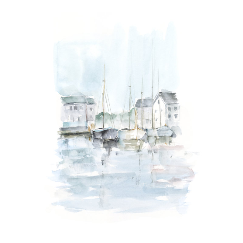 New England Port II by Ethan Harper - Wrapped Canvas Painting, 30cm H x 20cm W