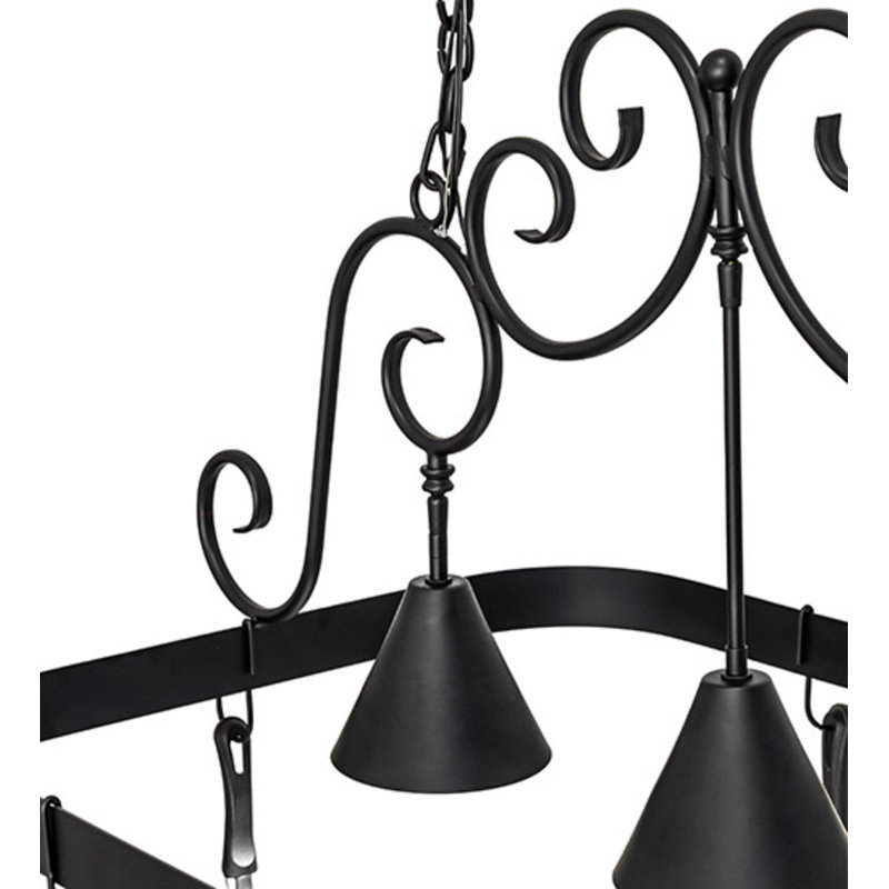 Elana Steel Handcrafted Rectangle Hanging Pot Rack