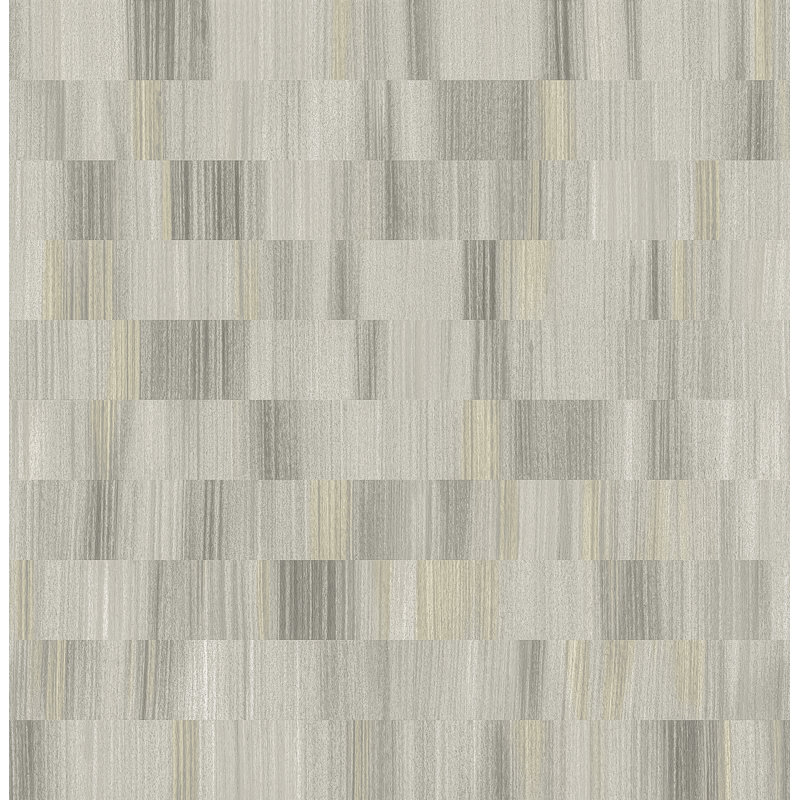 Horizontal Textured Stripe Wallpaper, Gray