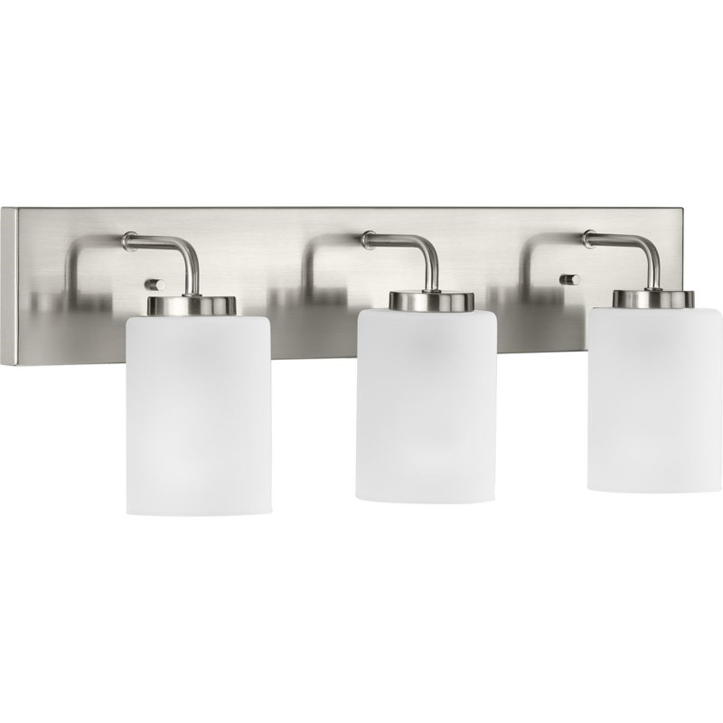 3 - Light Dimmable Vanity Light, Brushed Nickel
