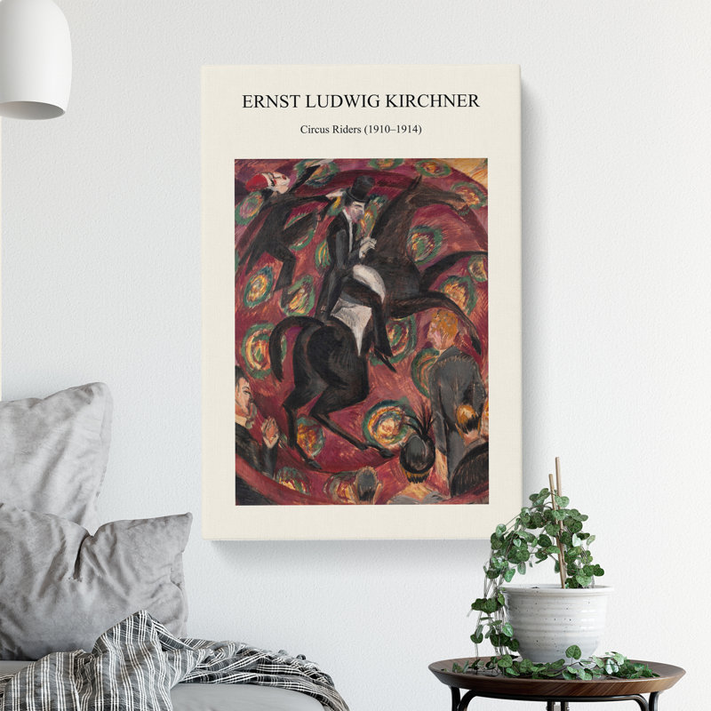 Circus Riders by Ernst Ludwig Kirchner - Wrapped Canvas, 60cm H x 40cm W x 3cm D