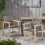 Chaise de salle à manger en bois et osier Hampton (ensemble de 2)-116433193