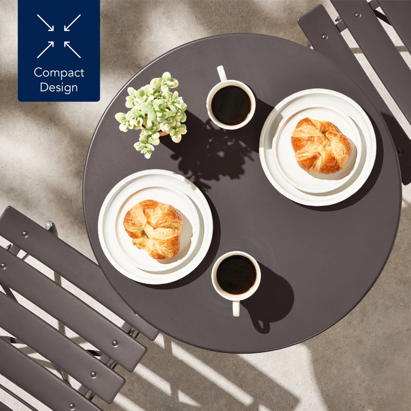 Ensemble bistro pliant pour patio, Taupe