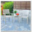 Ensemble de 2 chaises de salle à manger Iron Terrace avec finition écologique, couleur crème-1400315813