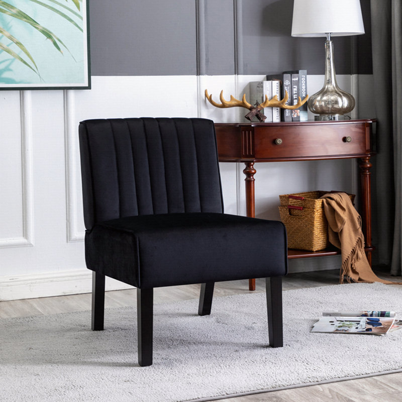 Ensemble de 2 chaises d'appoint Mid Century, Noir