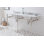 Embassy 33" Tall Stone Oval Console Bathroom Sink with Overflow