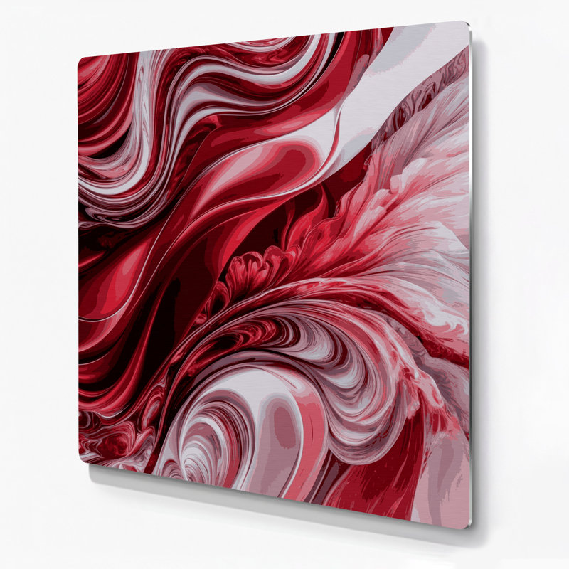 Abstraction numérique 55, art mural en métal mauve, H 12 po x l 12 po