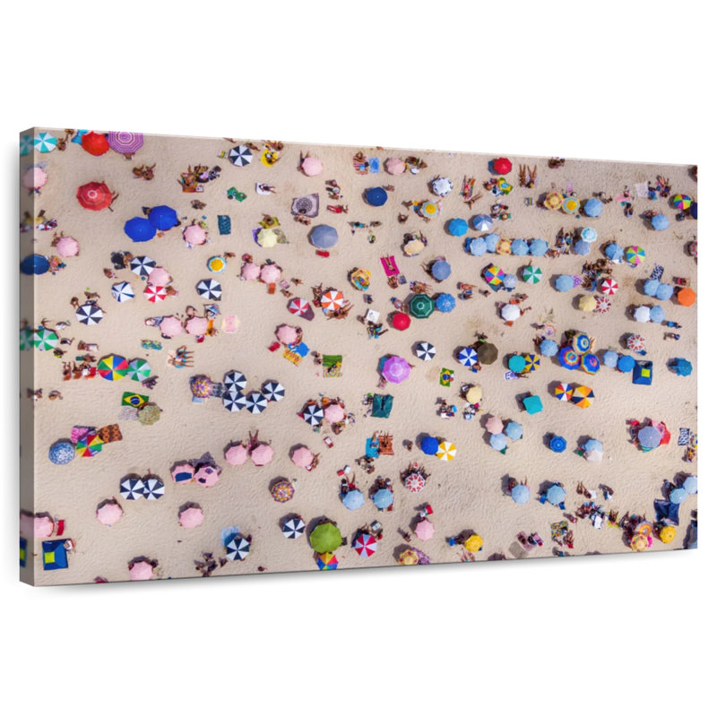 Gillard Beachgoers At Rio De Janeiro, 24" H x 36" W