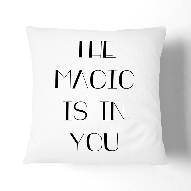 Square Cushion, Black, 40cm H x 40cm W x 15cm D