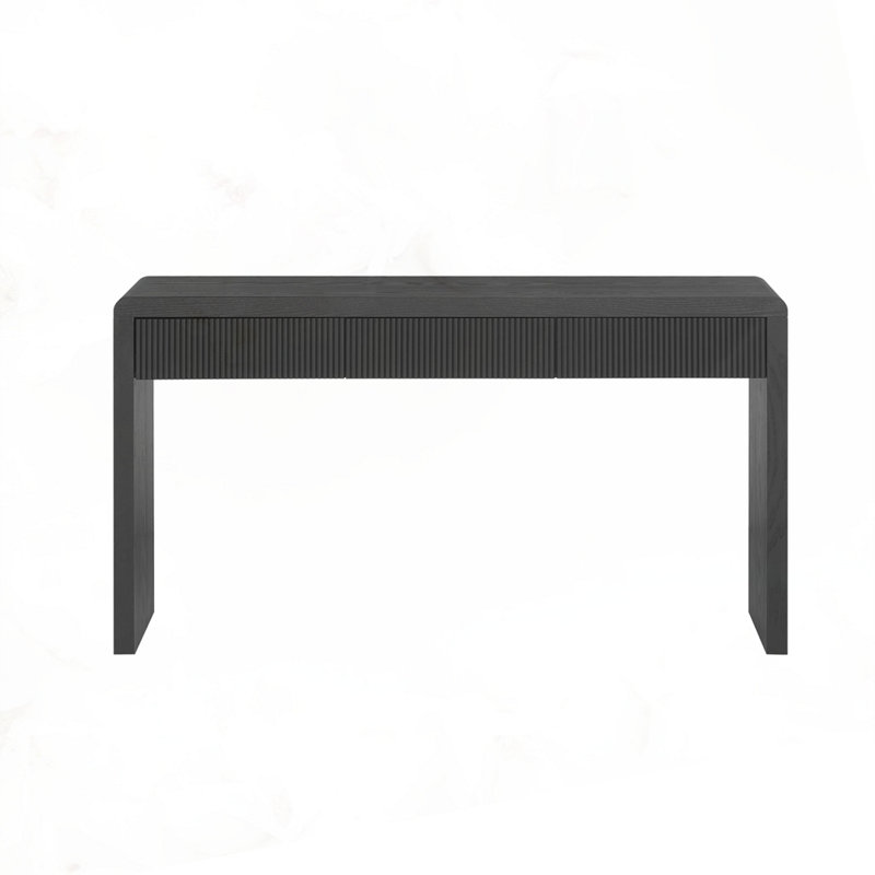 Console rustique avec tiroirs, Noir