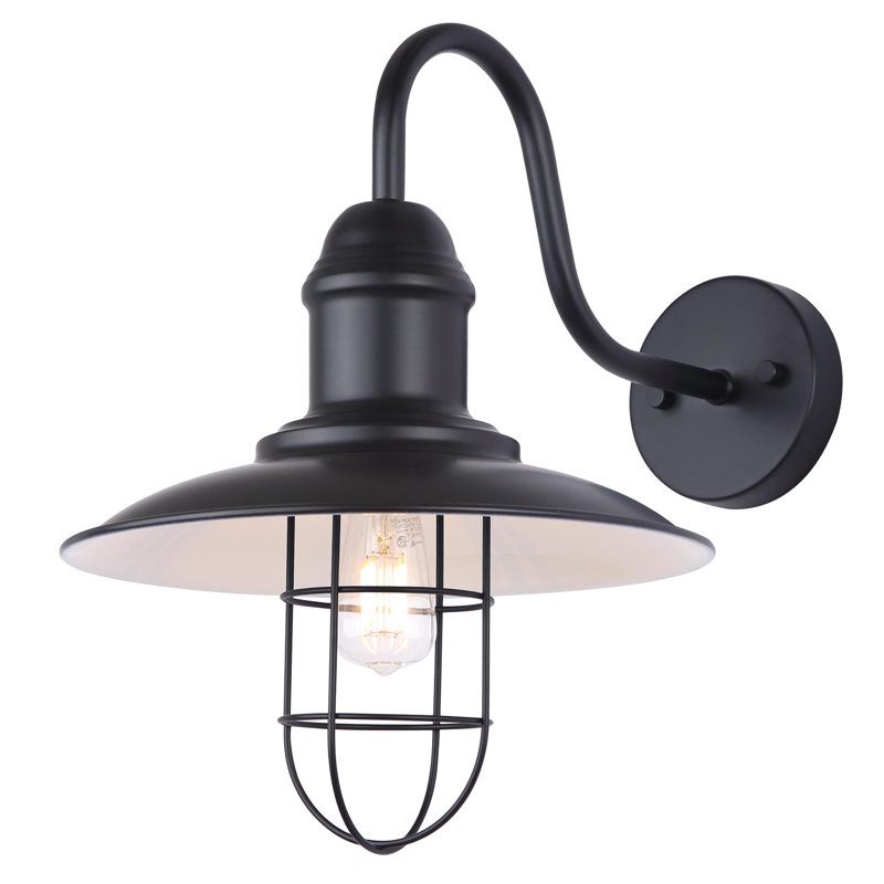 Luminaire de grange d'extérieur noir mat Fasheen
