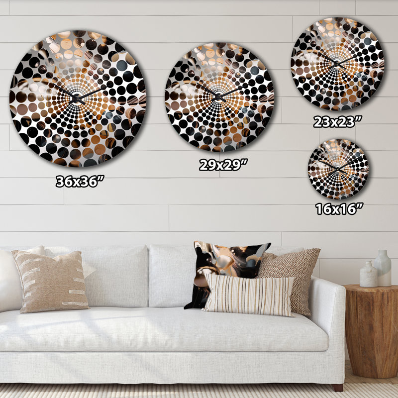 Samarah - Horloge murale abstraite en marbre, Médium