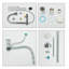 Matte Gray LED Stainless Steel Luxur Kitchen Sink Set Single Large Bowl Pull Out Mixer Taps