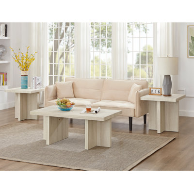Breunig 3-Piece Coffee Table Set, Coffee Table And Two End Tables