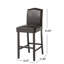 Ensemble de 2 tabourets de bar, tabourets de bar rembourrés à hauteur de comptoir pour îlot de cuisine, pieds en bois d'hévéa-1331476503