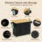 Kitchen Island With Drop Leaf, Tilt-Out Trash Can Cabinet, Rolling Kitchen Cart, Storage Cabinet With Drawers, Rubber Wood Top.-867213048-862993795