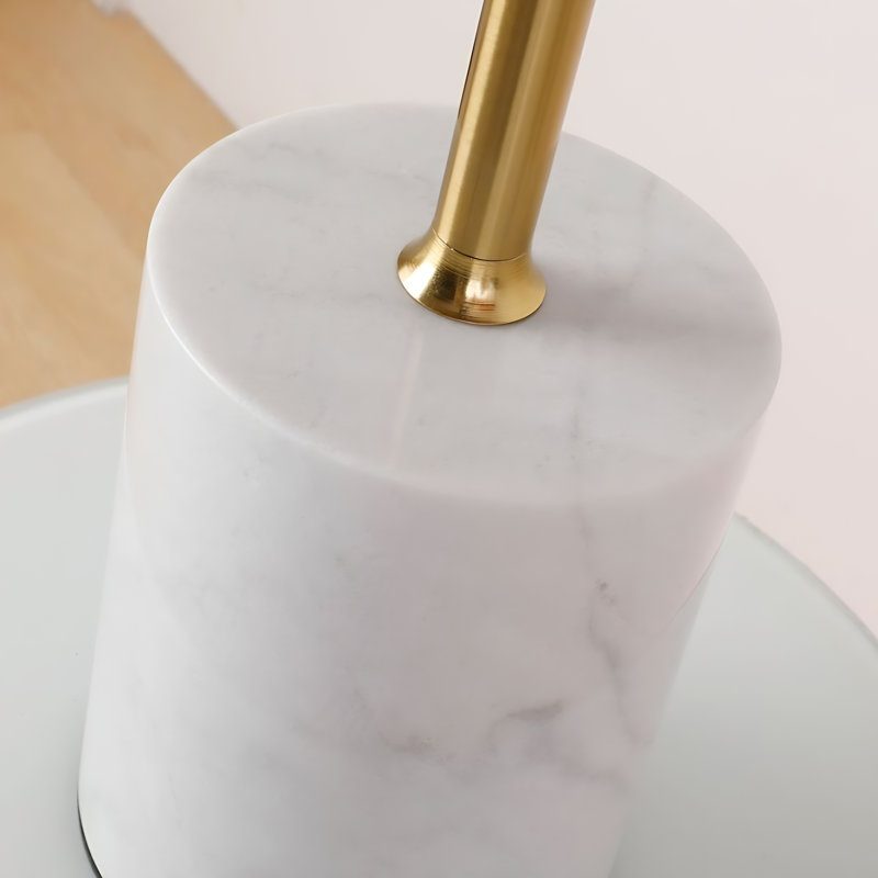 Modern Brass Marble Based Side Table