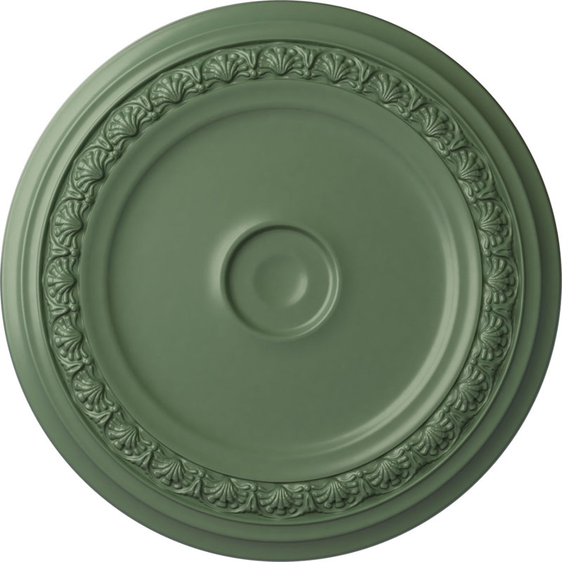 31 médaillons de plafond Carlsbad de 31 1/8 po x P 1 1/2 po (convient aux auvents jusqu'à 5 1/2 po), Vert athénien