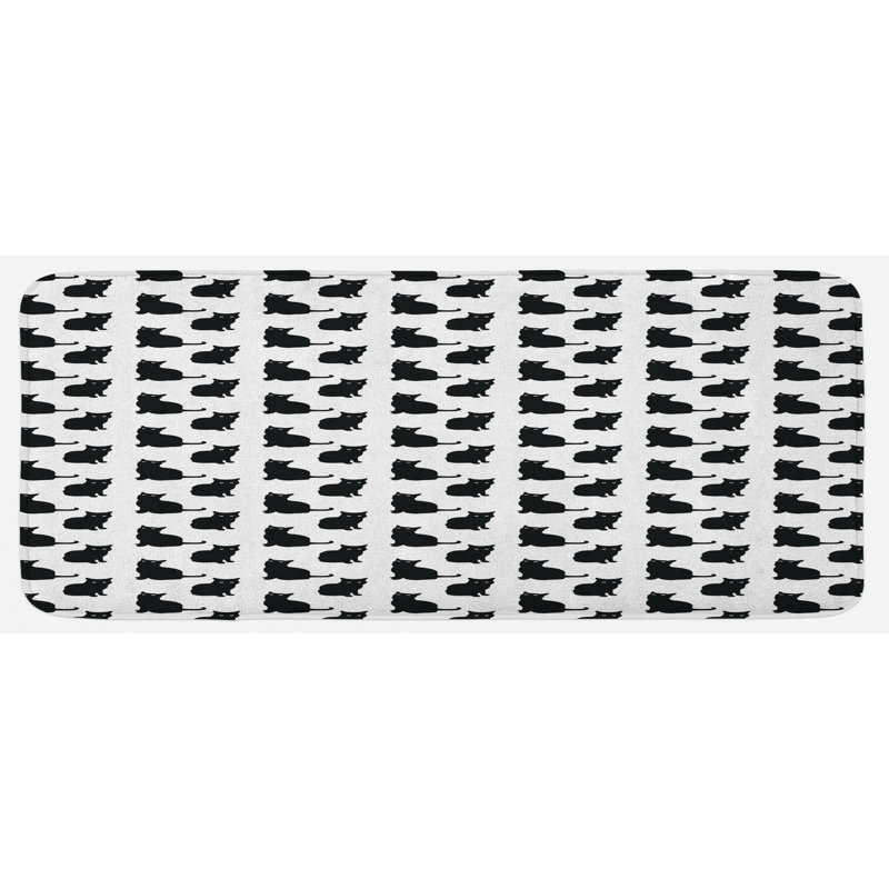 Tapis noir blanc sur fond blanc