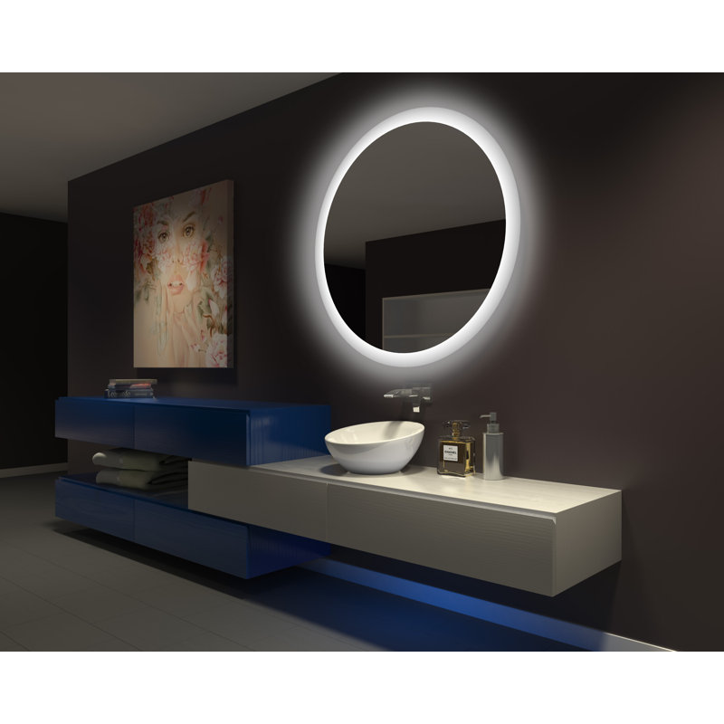 Miroir mural rond pour salle de bain/meuble-lavabo