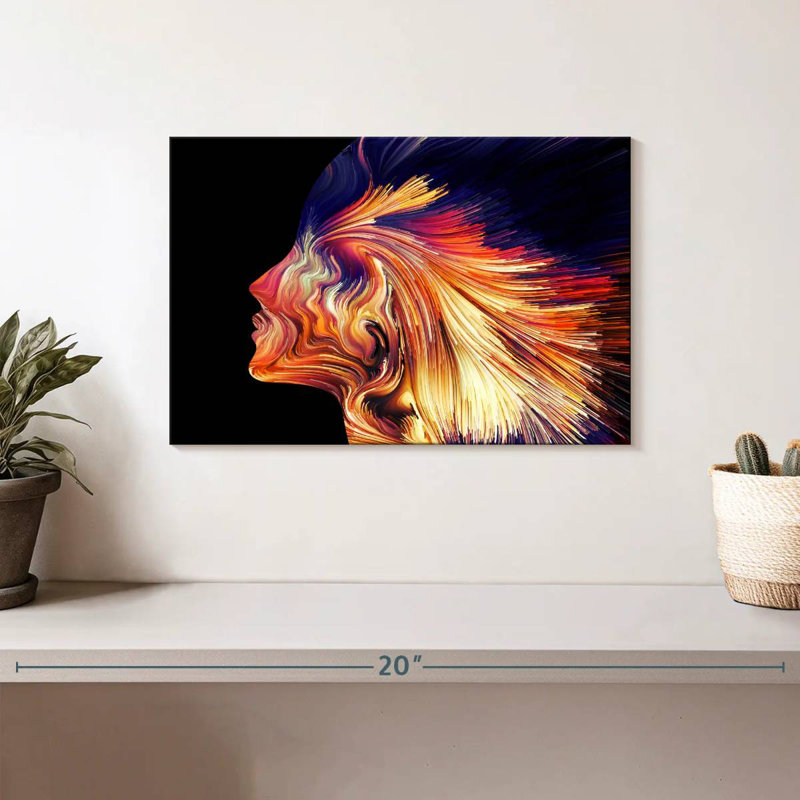 Profil abstrait dynamique Leisha, H 8 po x l 12 po