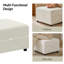 75cm Wide Polyester Square Standard Ottoman