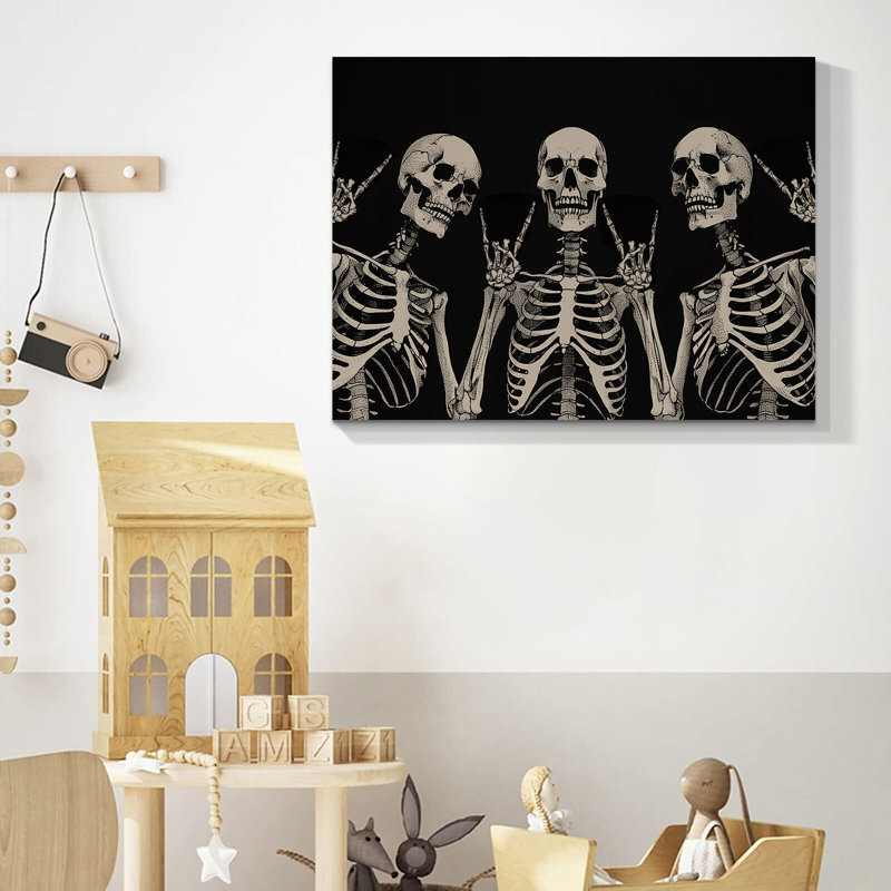 Art mural d'Halloween sur toile, H 12 po x l 18 po