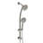 Multi Function Shower - 4.7" Rain Showerhead, 8 Hand Shower, Stainless Steel Hose, Adjustable Holder, Slide Bar, Angle Brushed Nickel Head System With Holder-118036887