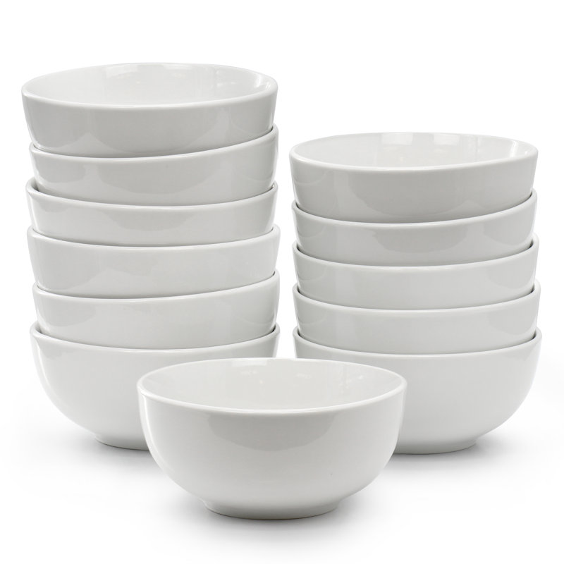 Ensemble de bols en porcelaine blancs 12 pièces Latitude Run®