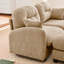 Canapé pour 4 personnes idéal pour recevoir des invités Canapé modulaire à quatre places modulaire, tissu en chenille de qualité supérieure, avec 2 coussins décoratifs, dossier capitonné, mousse à haute densité facile à installer, convient aux chambres à coucher, aux salons, aux coins lecture, au chameau-1615429810