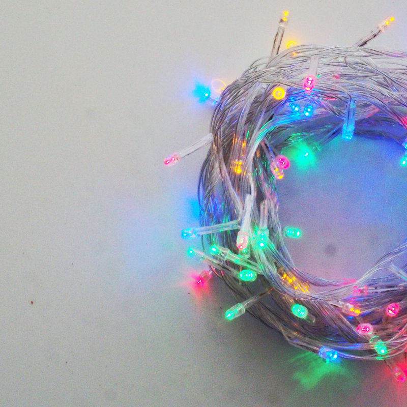 Milo Indoor Plug-in LED Wide Angle LED String Light, 32 ft., Green/Pink