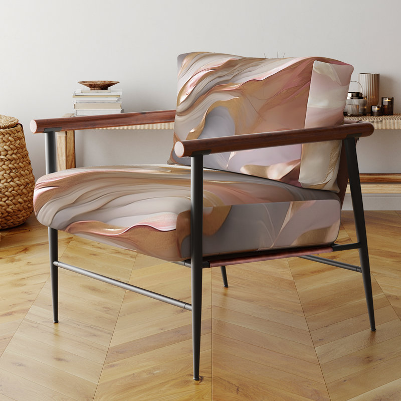 Chaise d'appoint rembourrée Subtle Serenity, Noir, noir, noir, noir